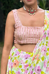 Sona Pink Hand-Embroidered Blouse